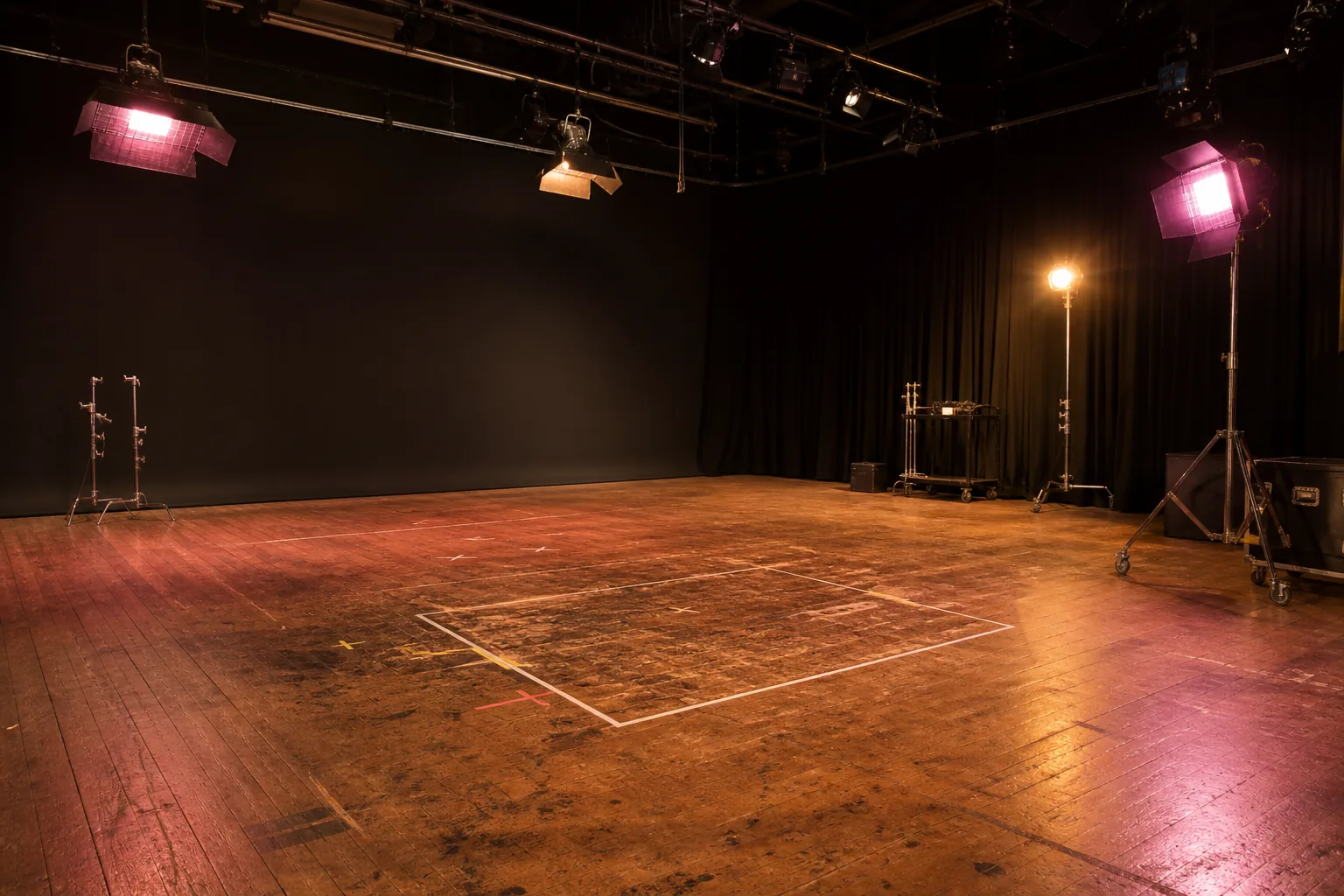 Soundstage under tungsten and magenta gel